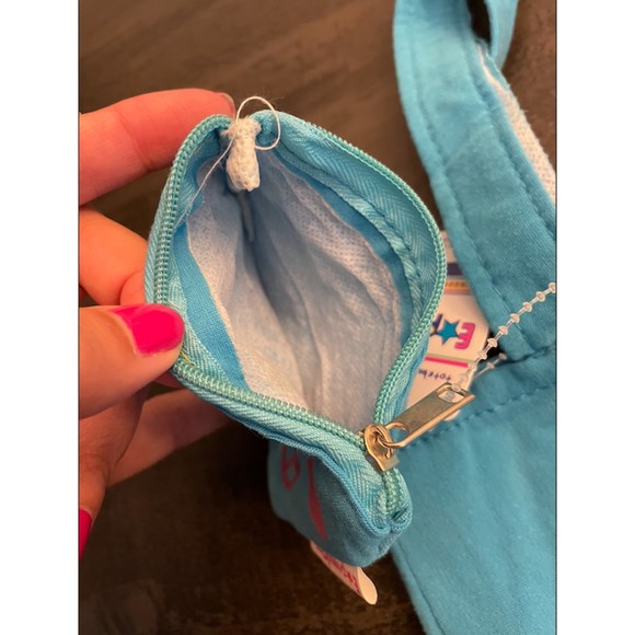 Mini Tote with Pouch-Embroidered and Glitter-Peace - Picture 12 of 15